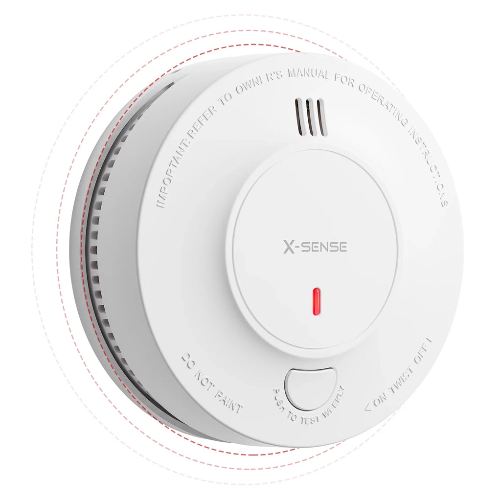 X-Sense Photoelectric Smoke Detector; Wireless Interconnected with over 820 ft Transmission Range; SD19-W