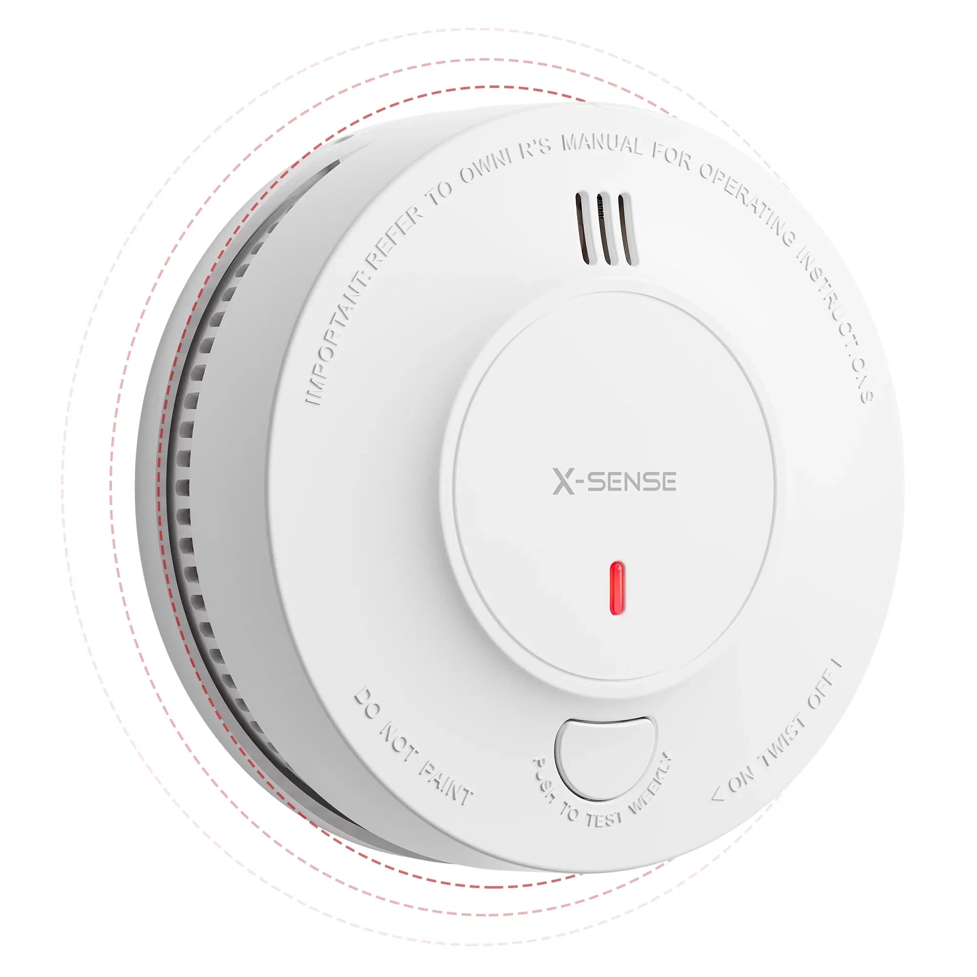 X-Sense Photoelectric Smoke Detector; Wireless Interconnected with over 820 ft Transmission Range; SD19-W