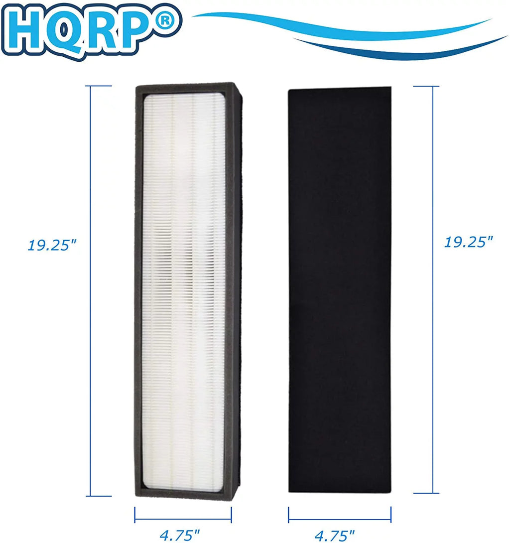 HQRP Filter Kit for Lowe's 560976 LOWESRAPF-E-4 FLT5000; Idylis 3-Speed 193-sq ft / IAP-GG-125 Air Purifier ENERGY STAR; 2pcs Cartridge Filters & 4pcs Carbon Pre-Filters (Reserve)