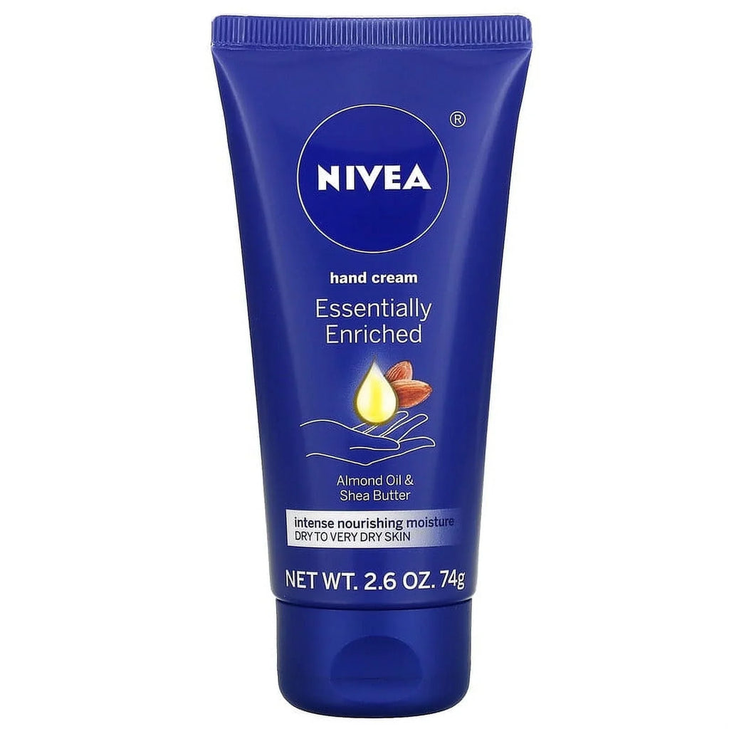 Nivea; Essentially Enriched Hand Cream; Almond Oil & Shea Butter; 2.6 oz (74 g) Pack of 4