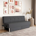 Serta Windsor Futon with Storage and Power; Gray Fabric