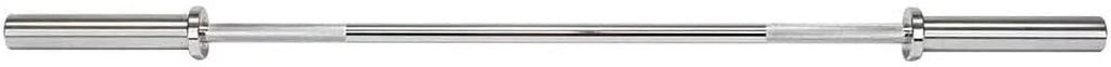 Olympic Weightlifting Barbell Bar 86" - Heavy-Duty Straight Bar for 2-inch Weight Plates - 330 lb. Weight Capacity